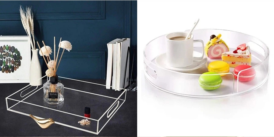 Acrylic Tray With Insert - Acrylic Serving Tray - 3