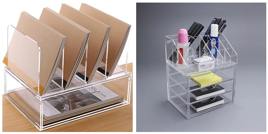 Acrylic Office Organizers - Acrylic Desk Organiser - 1