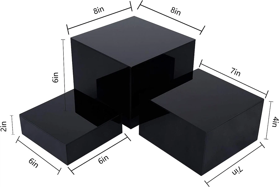 Black Acrylic Risers - Acrylic Display - 2